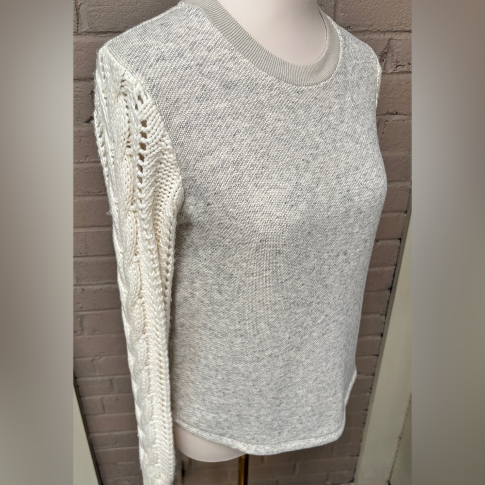 Splendid mixed media sweater top